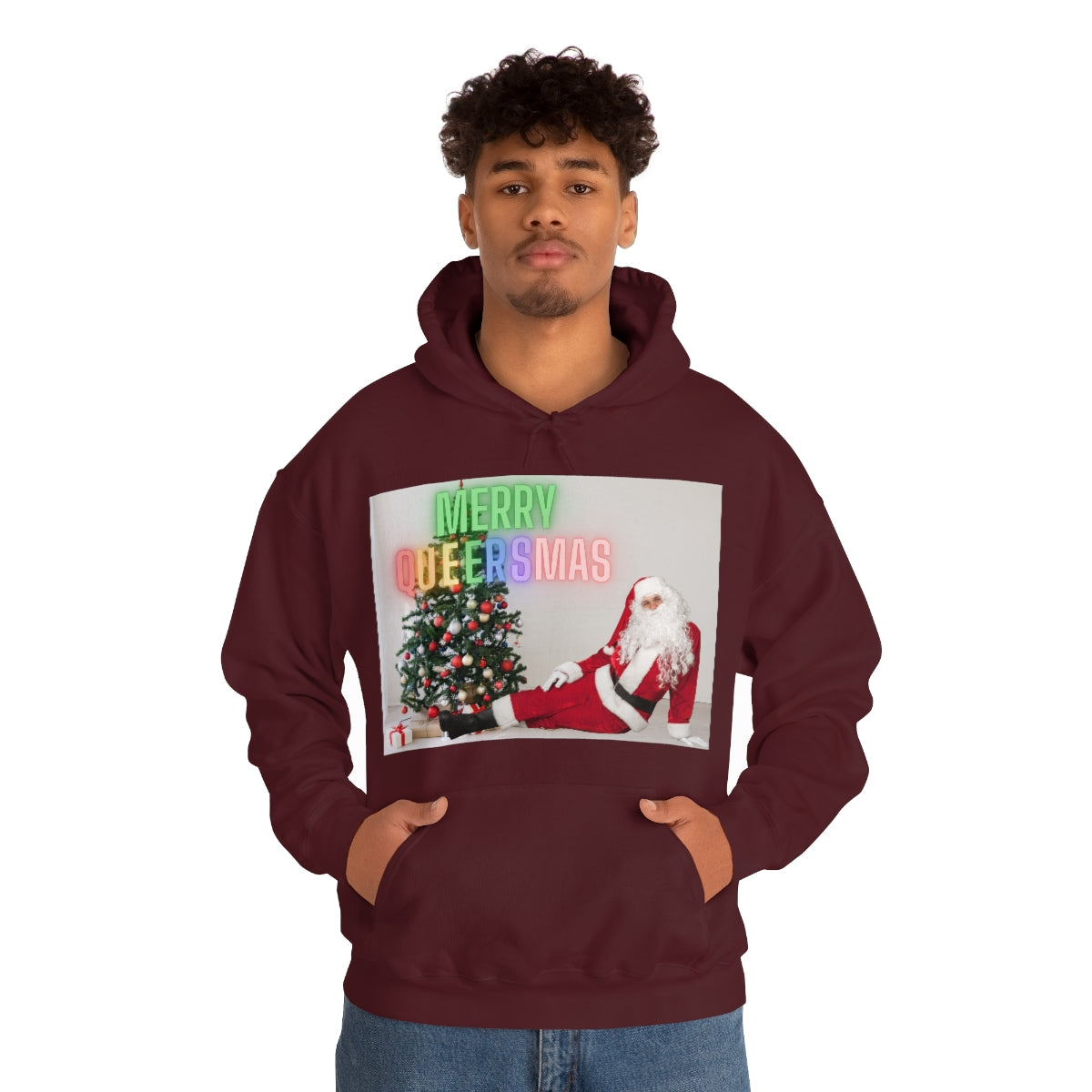 Christmas Hoodie Merry Queersmas LGBTQ+ Merch