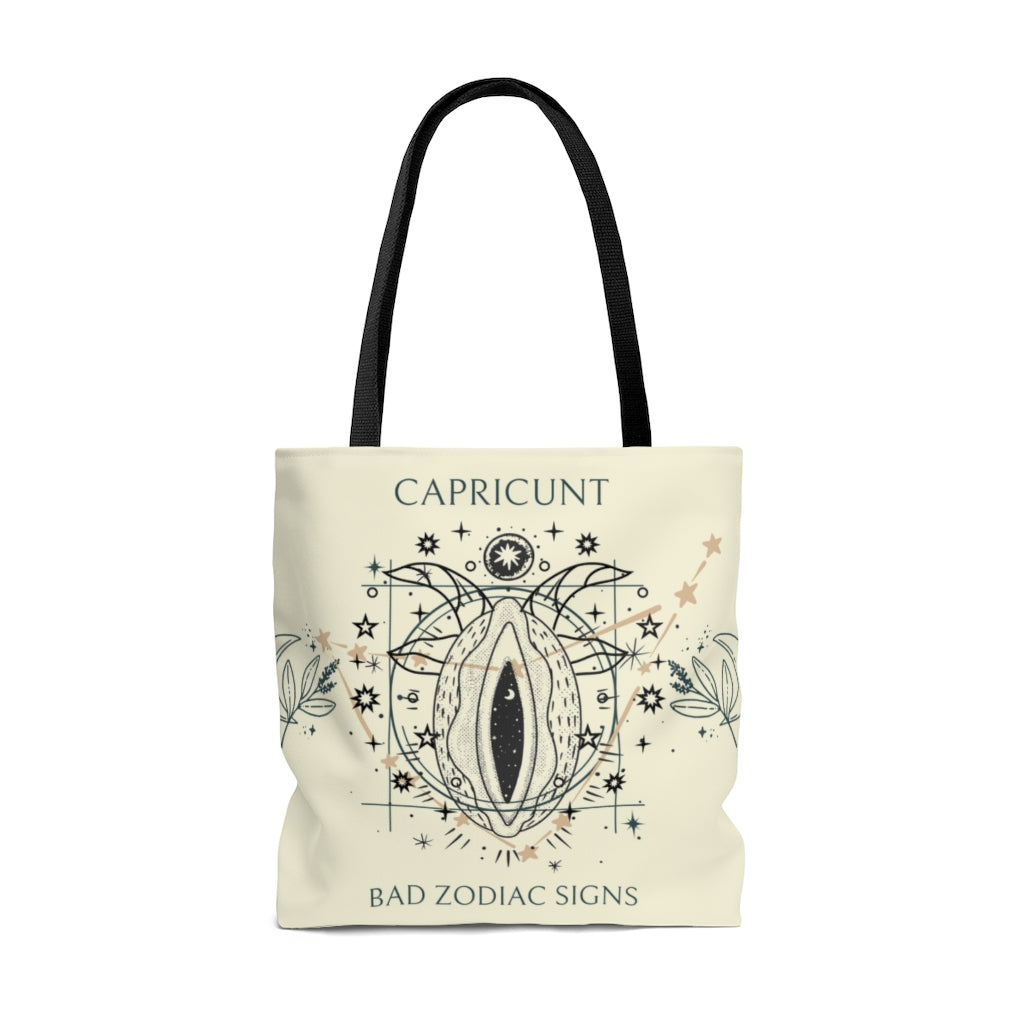 Bad Zodiac Signs Capricunt/ Capricorn Tote Bag