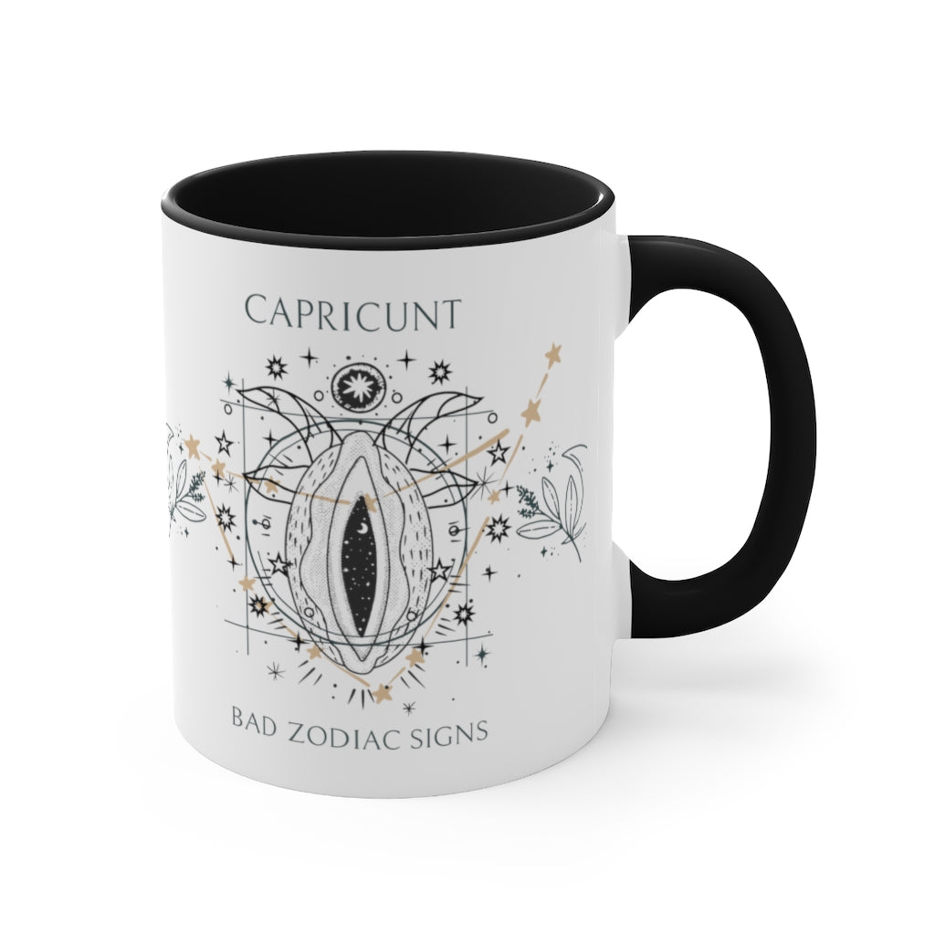 Bad Zodiac Signs Accent Mug Capricunt-Capricorn