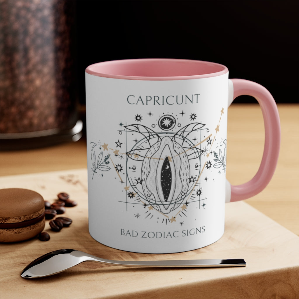 Bad Zodiac Signs Accent Mug Capricunt-Capricorn