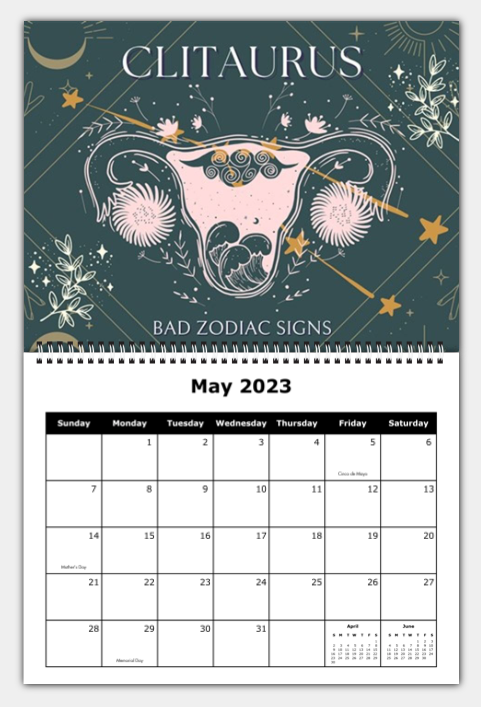 2023 Bad Zodiac Signs Calendar