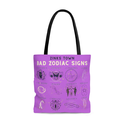Large Tote Bag All 12 Bad Zodiac Signs